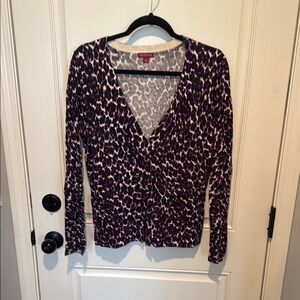 Merona Purple Leopard Print Women's Top